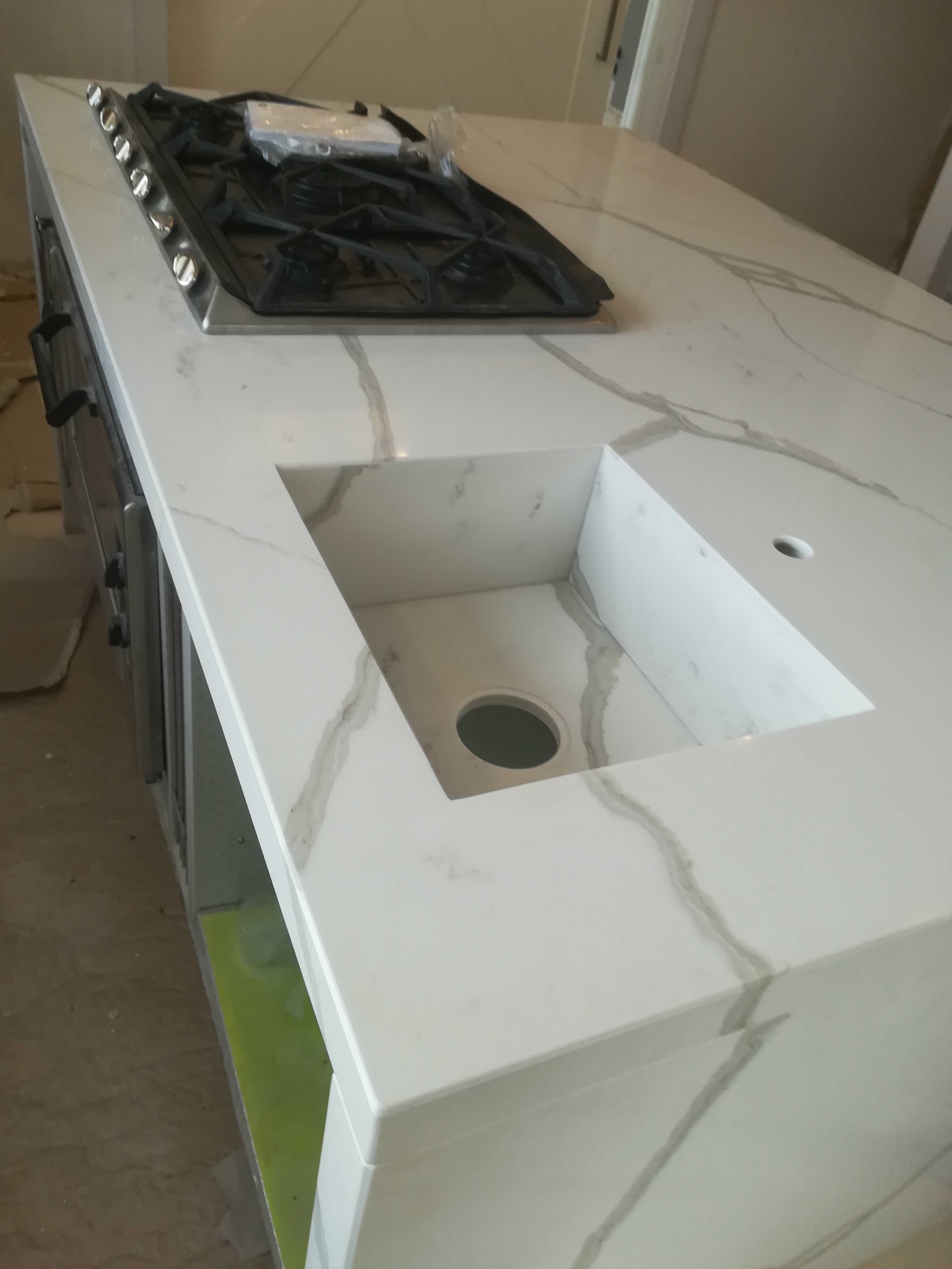 Piano cucina in marmo su misura